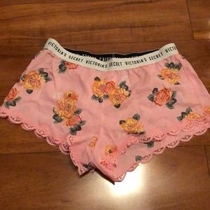 Small Victoria’s Secret pj shorts floral
